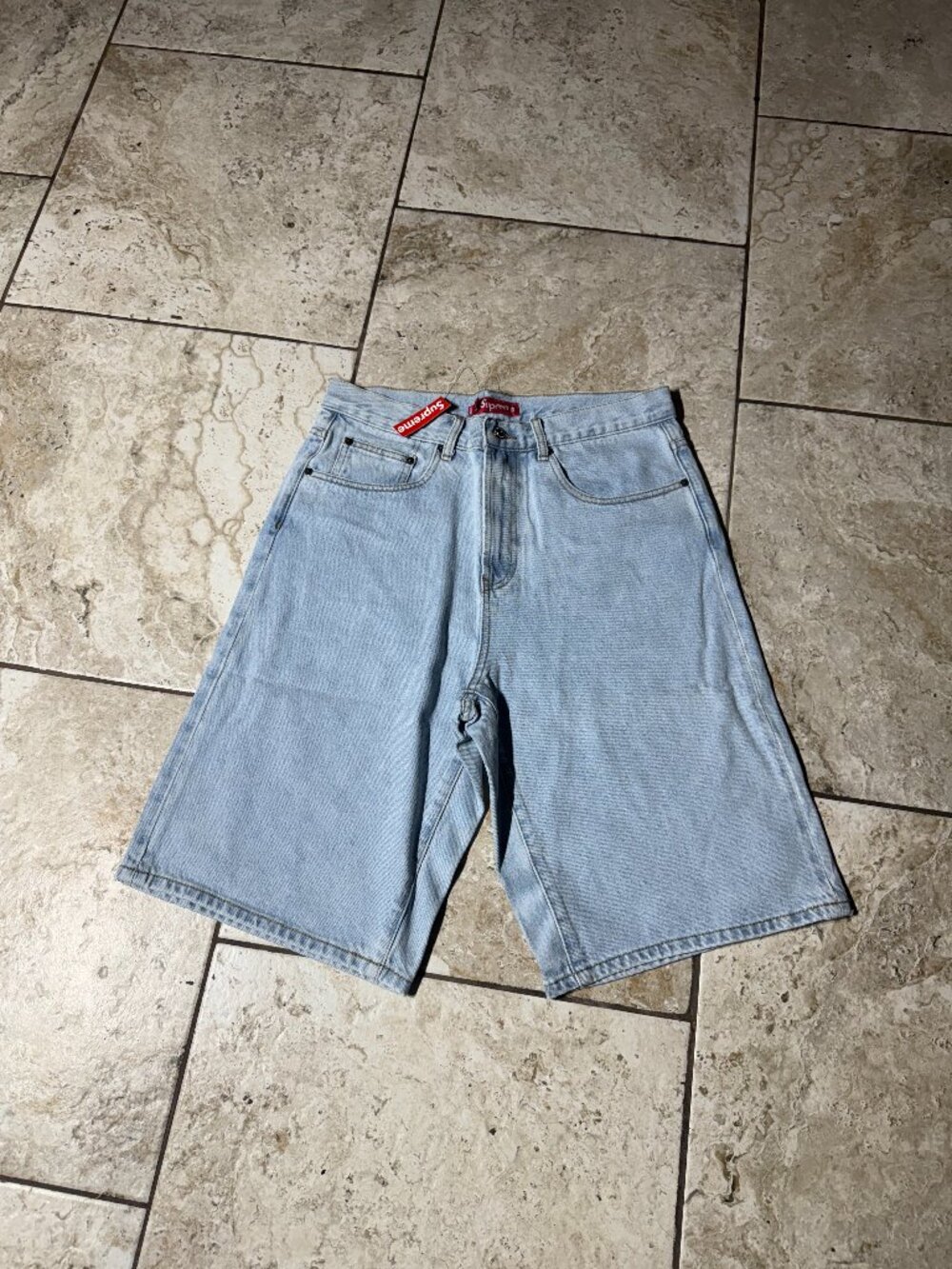 Supreme Denim Shorts Light Wash BNWT Size 32